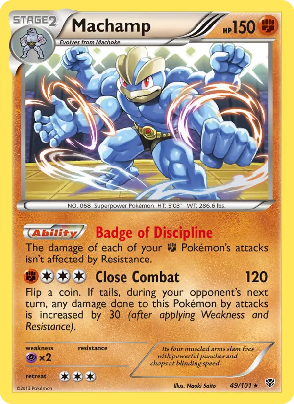 Machamp Rare Pokemon card #49 from Plasma Blast