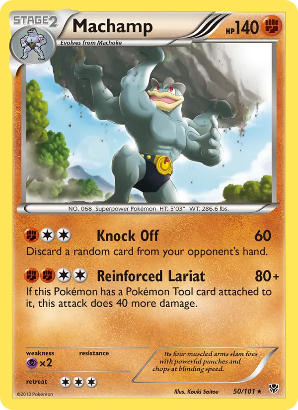 Machamp Rare Pokemon card #50 from Plasma Blast