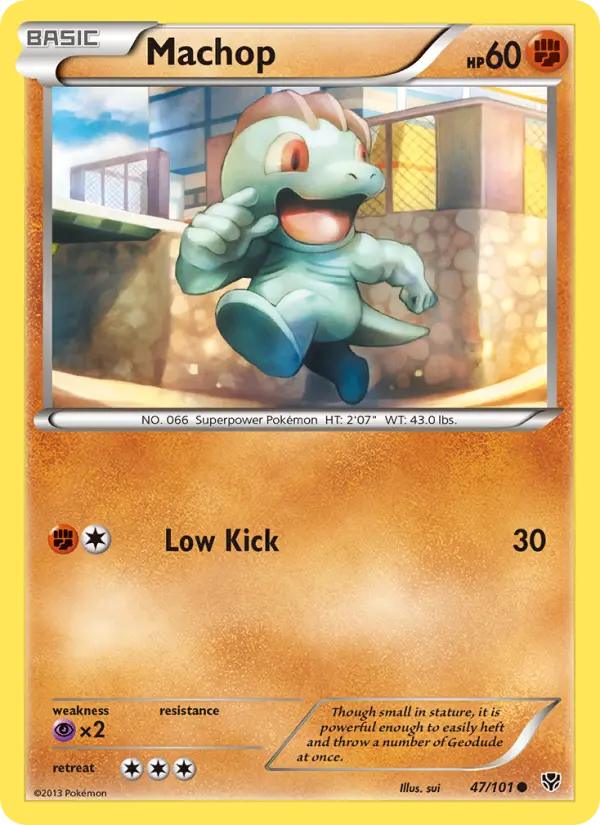 Machop Common Pokemon card #47 from Plasma Blast