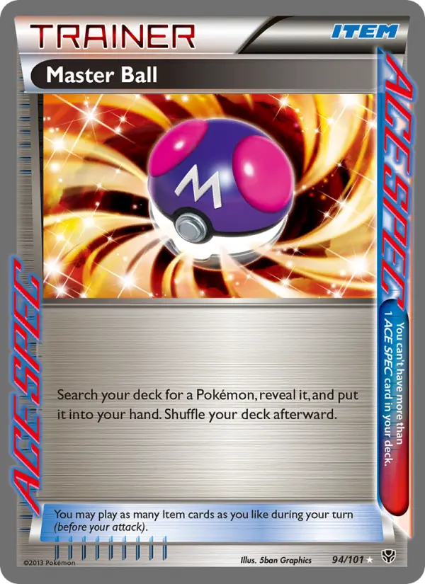 Master Ball Rare Pokemon card #94 from Plasma Blast