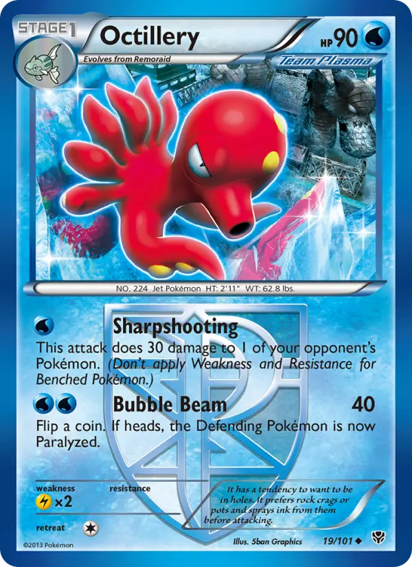 Octillery Uncommon Pokemon card #19 from Plasma Blast