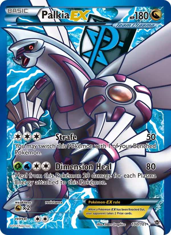 Palkia-EX Ultra Rare Pokemon card #100 from Plasma Blast