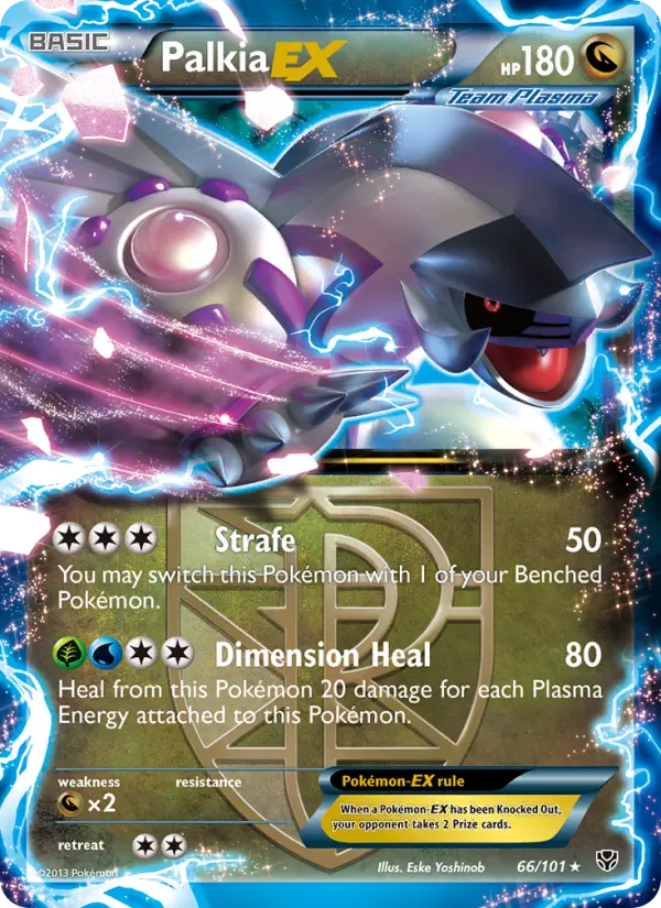 Palkia-EX Rare Pokemon card #66 from Plasma Blast