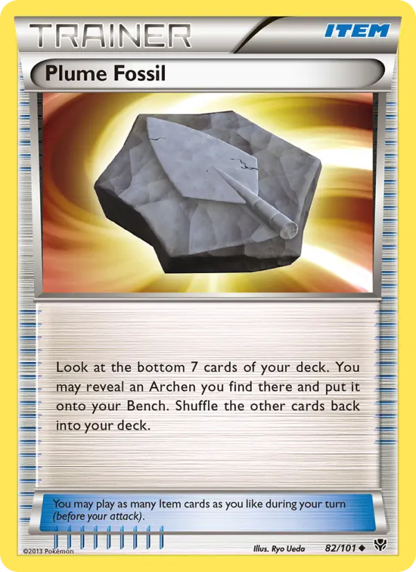 Plume Fossil Uncommon Pokemon card #82 from Plasma Blast