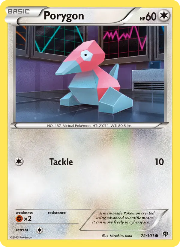 Porygon Common Pokemon card #72 from Plasma Blast