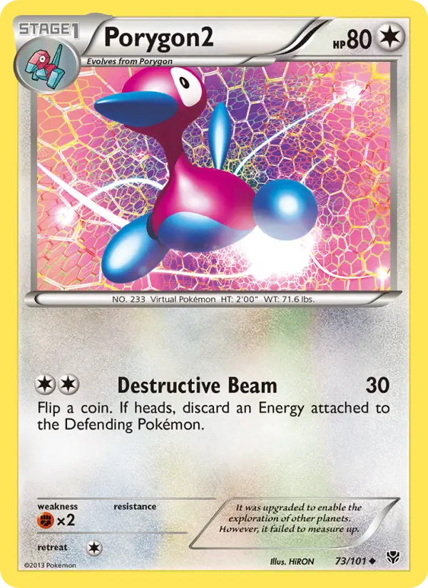 Porygon2 Uncommon Pokemon card #73 from Plasma Blast