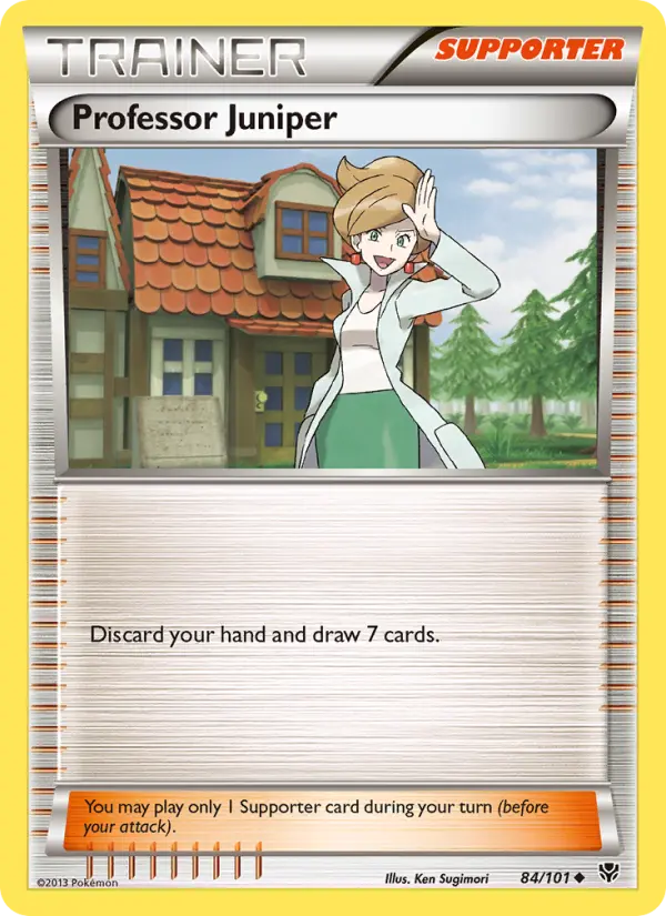 Professor Juniper Uncommon Pokemon card #84 from Plasma Blast