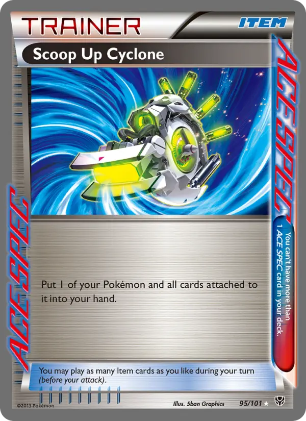 Scoop Up Cyclone Rare Pokemon card #95 from Plasma Blast