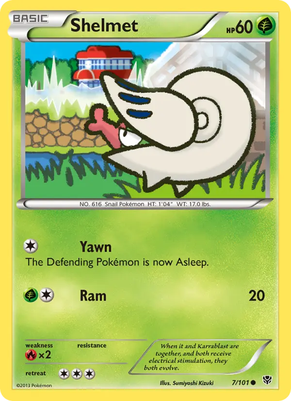 Shelmet Common Pokemon card #7 from Plasma Blast