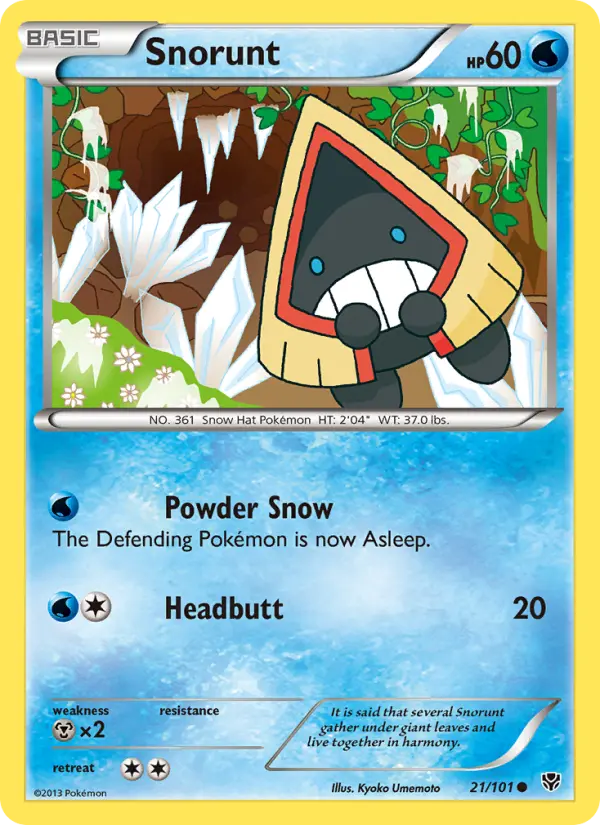 Snorunt Common Pokemon card #21 from Plasma Blast