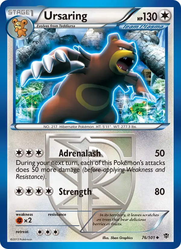 Ursaring Uncommon Pokemon card #76 from Plasma Blast