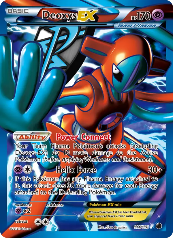 Deoxys-EX Ultra Rare Pokemon card #111 from Plasma Freeze
