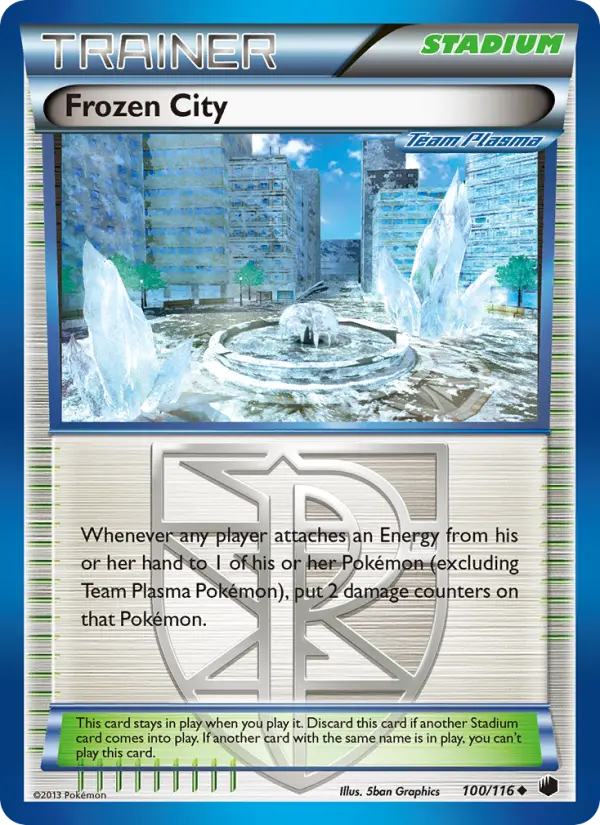 Frozen City Uncommon Pokemon card #100 from Plasma Freeze