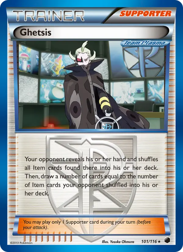 Ghetsis Rare Pokemon card #101 from Plasma Freeze