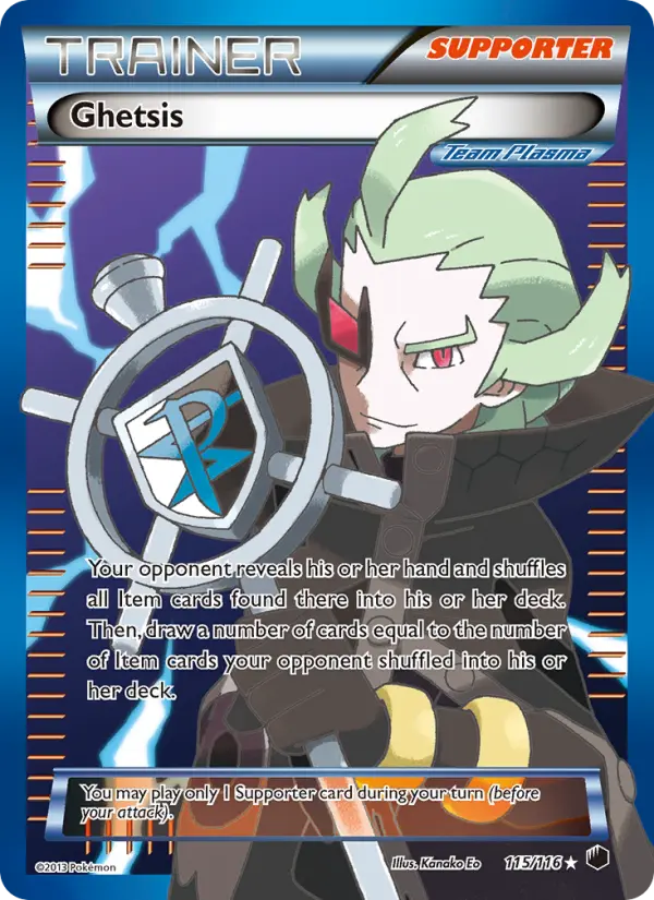 Ghetsis Ultra Rare Pokemon card #115 from Plasma Freeze