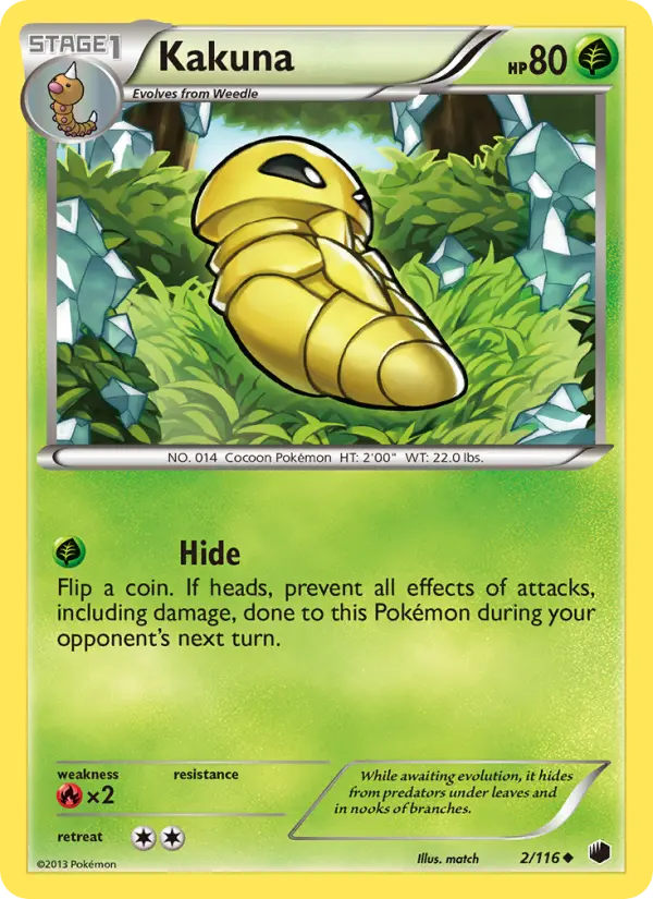 Kakuna Uncommon Pokemon card #2 from Plasma Freeze
