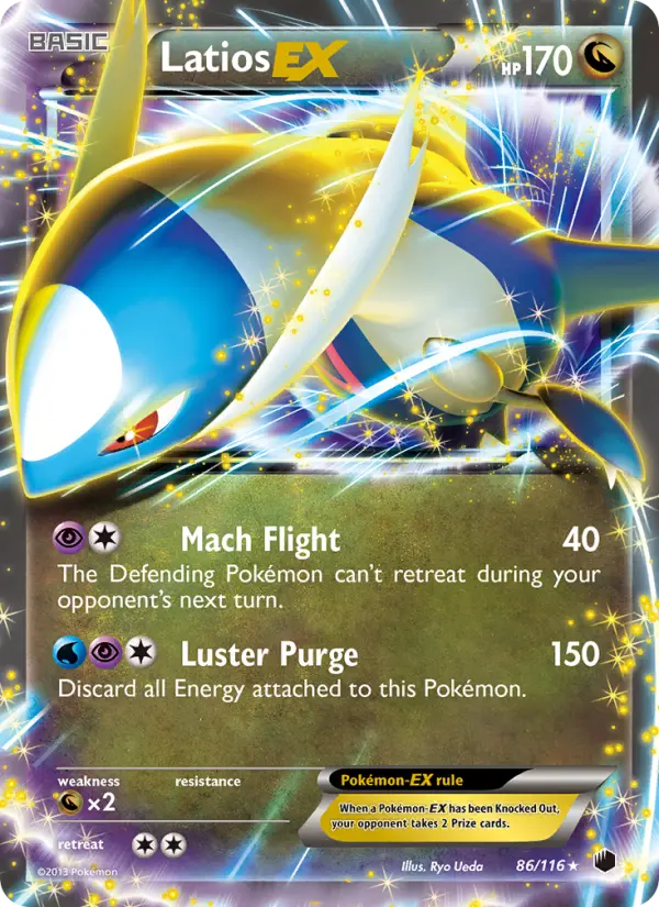 Latios-EX Rare Pokemon card #86 from Plasma Freeze