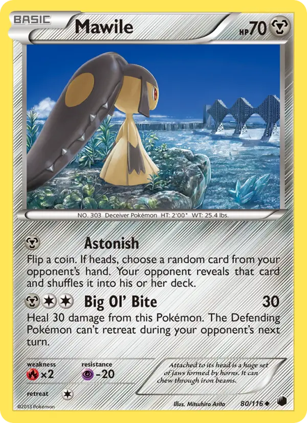 Mawile Uncommon Pokemon card #80 from Plasma Freeze