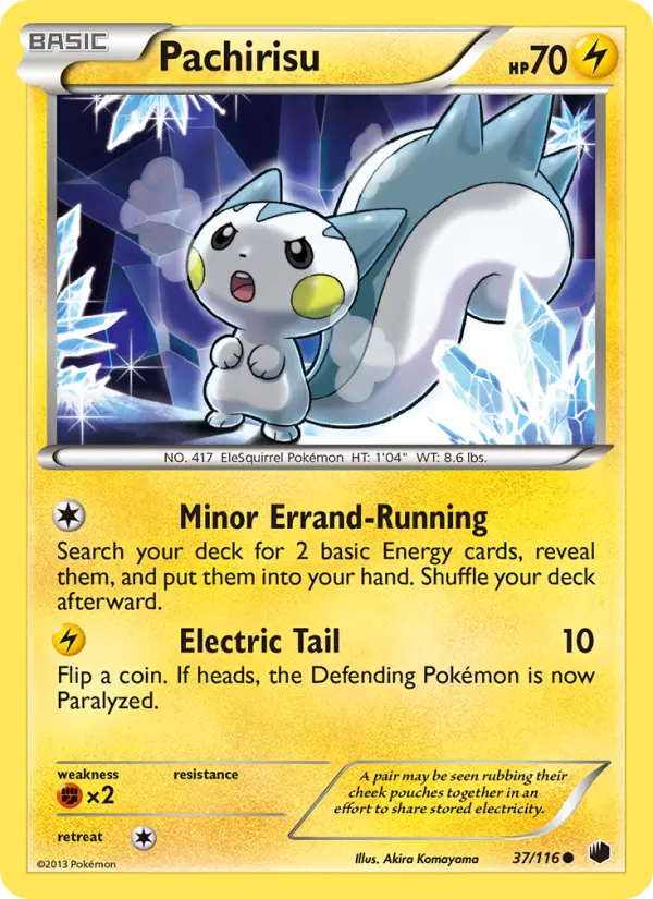 Pachirisu Common Pokemon card #37 from Plasma Freeze