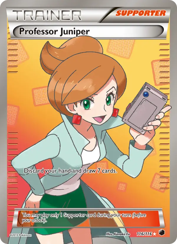 Professor Juniper Ultra Rare Pokemon card #116 from Plasma Freeze