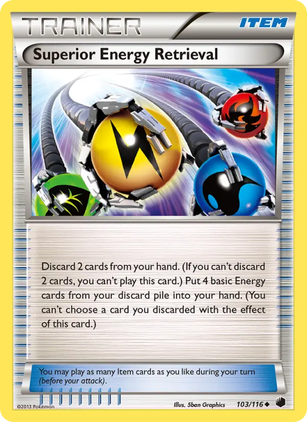Superior Energy Retrieval Uncommon Pokemon card #103 from Plasma Freeze