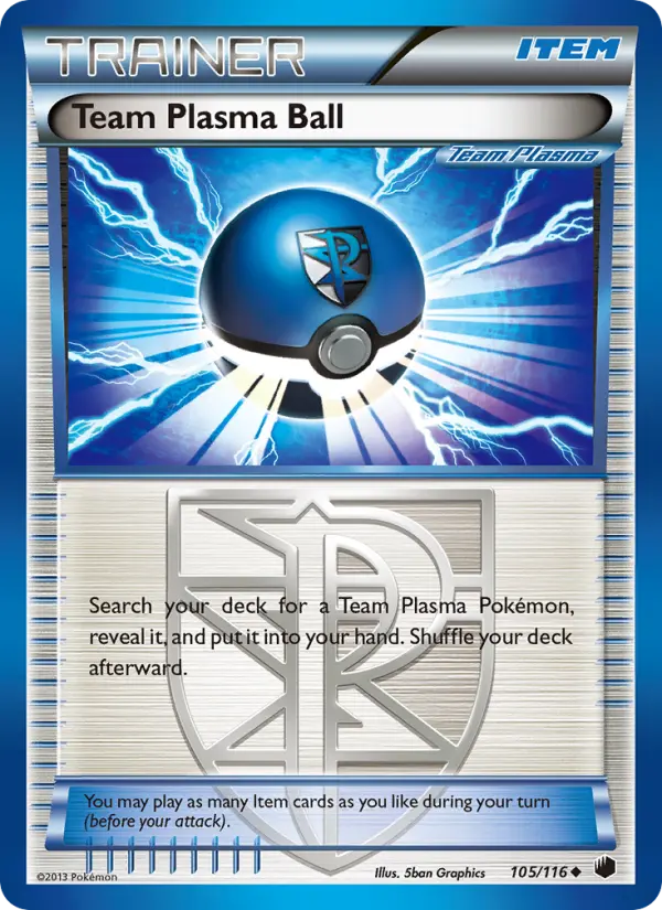 Team Plasma Ball Uncommon Pokemon card #105 from Plasma Freeze
