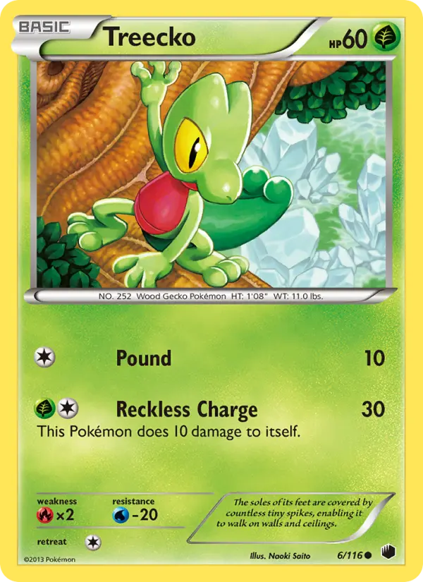 Treecko Common Pokemon card #6 from Plasma Freeze