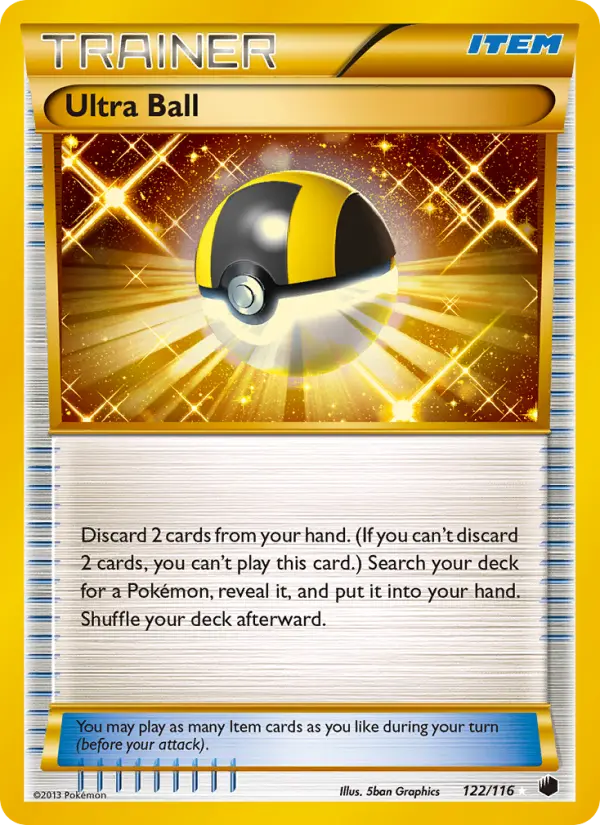 Ultra Ball Secret Rare Pokemon card #122 from Plasma Freeze