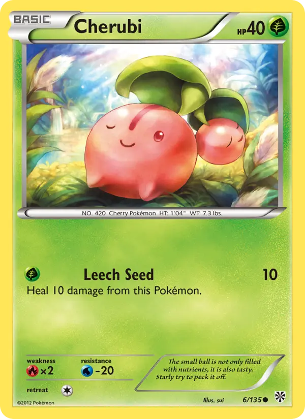 Cherubi Common Pokemon card #6 from Plasma Storm