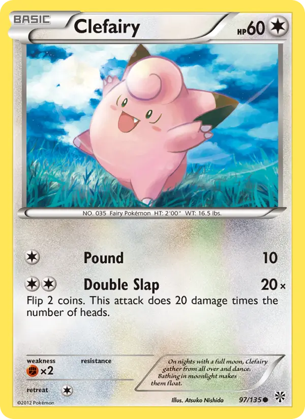 Clefairy Common Pokemon card #97 from Plasma Storm