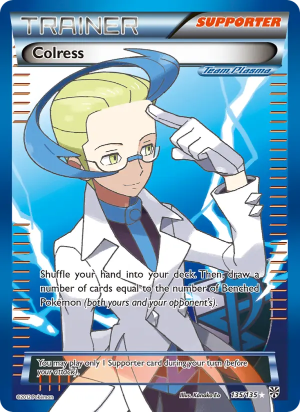 Colress Ultra Rare Pokemon card #135 from Plasma Storm