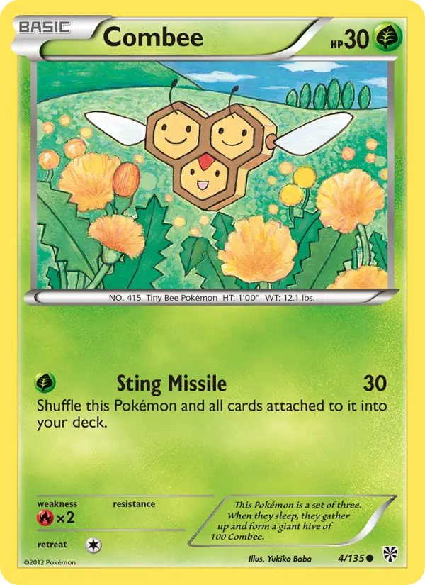 Combee Common Pokemon card #4 from Plasma Storm