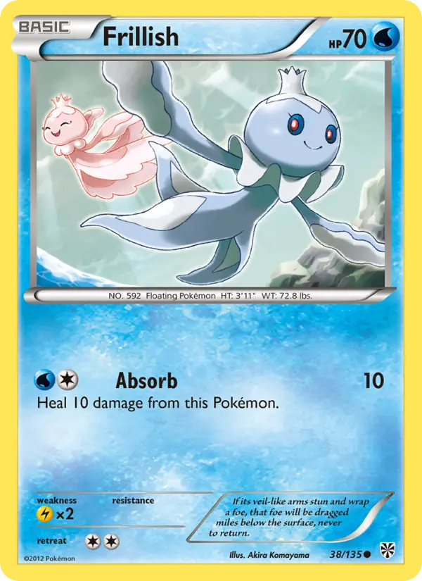 Frillish Common Pokemon card #38 from Plasma Storm