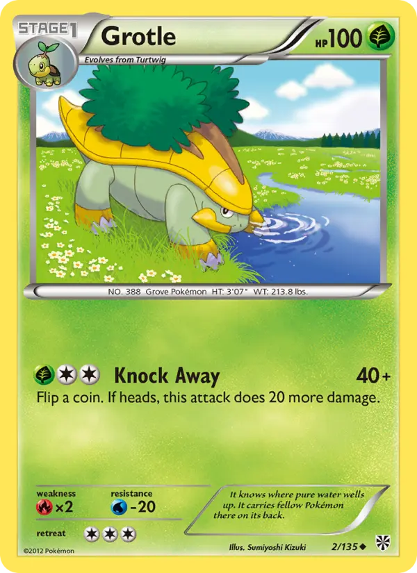 Grotle Uncommon Pokemon card #2 from Plasma Storm