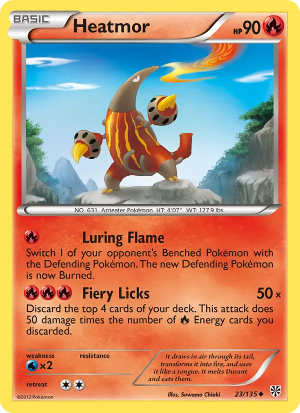 Heatmor Uncommon Pokemon card #23 from Plasma Storm