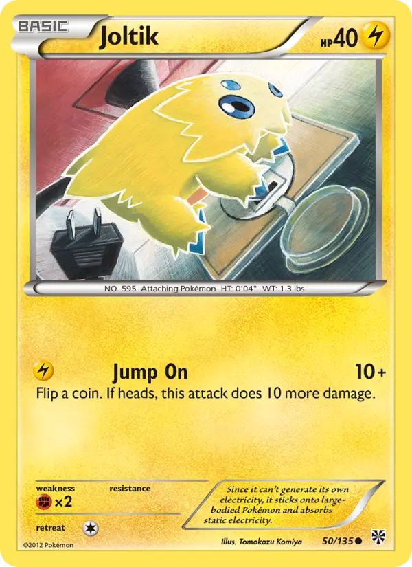 Joltik Common Pokemon card #50 from Plasma Storm