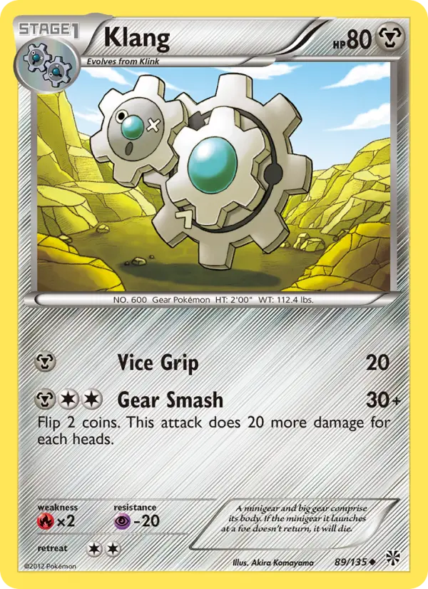 Klang Uncommon Pokemon card #89 from Plasma Storm