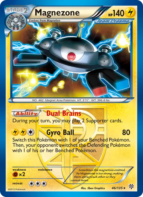 Magnezone Rare Pokemon card #46 from Plasma Storm