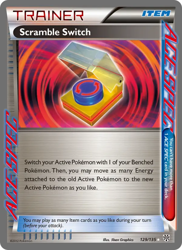Scramble Switch Rare Pokemon card #129 from Plasma Storm