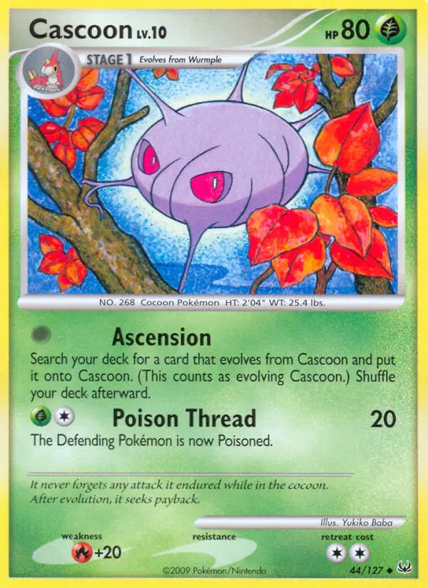 Cascoon Uncommon Pokemon card #44 from Platinum