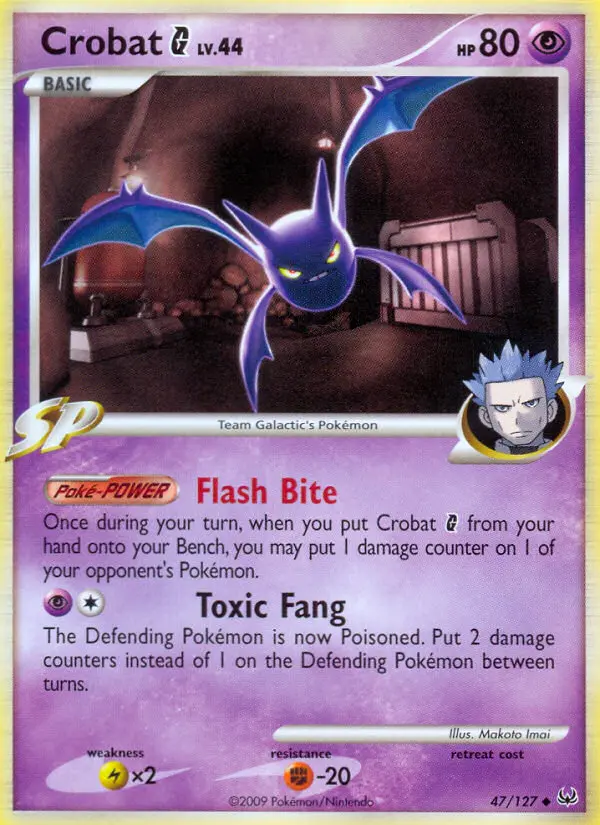 Crobat G Uncommon Pokemon card #47 from Platinum
