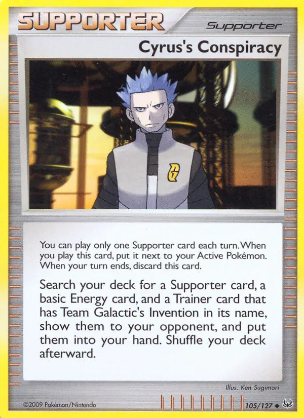 Cyrus's Conspiracy Uncommon Pokemon card #105 from Platinum