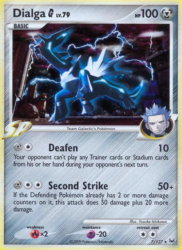 Dialga G Rare Holo Pokemon card #7 from Platinum