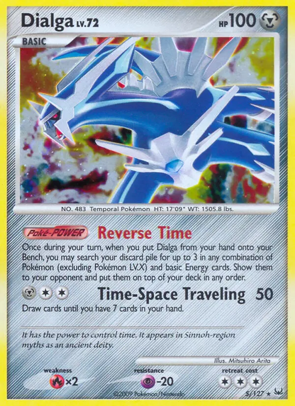 Dialga Rare Holo Pokemon card #5 from Platinum