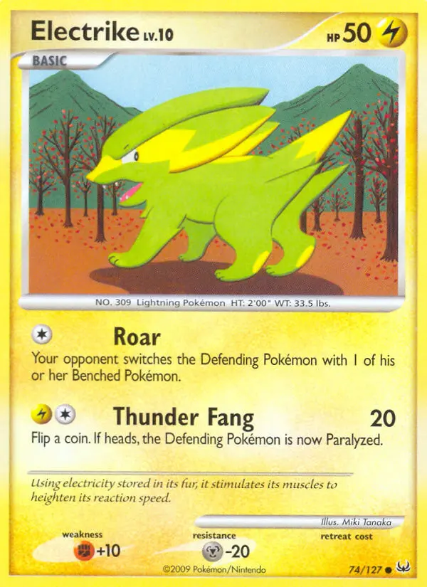 Electrike Common Pokemon card #74 from Platinum