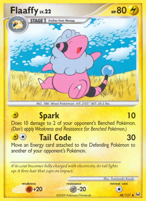 Flaaffy Uncommon Pokemon card #48 from Platinum