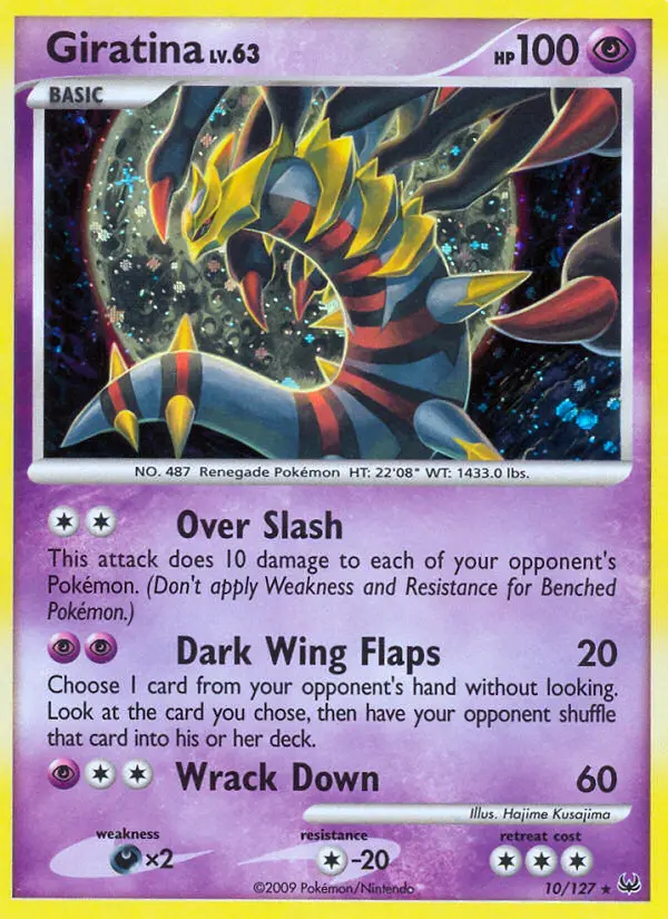 Giratina Rare Holo Pokemon card #10 from Platinum