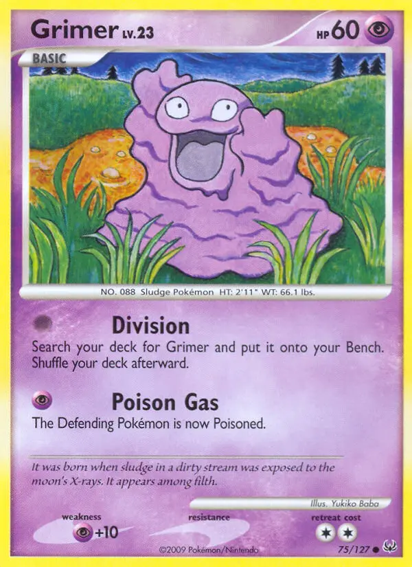 Grimer Common Pokemon card #75 from Platinum