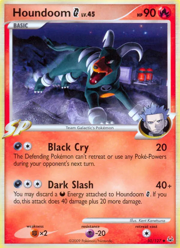 Houndoom G Uncommon Pokemon card #50 from Platinum
