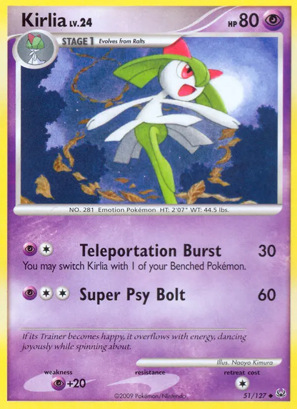 Kirlia Uncommon Pokemon card #51 from Platinum